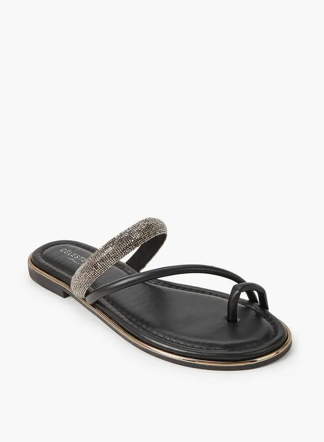 سيليست Women Stone Embellished Flat Sandals